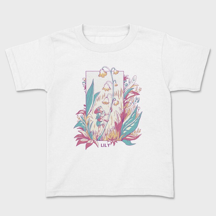 Cute Fairy With Flowers And Plants Fairycore, Tricou Copii