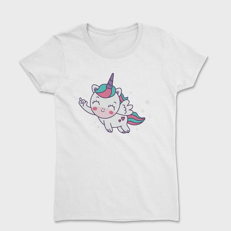Cute Flying Unicorn, Tricou Femei