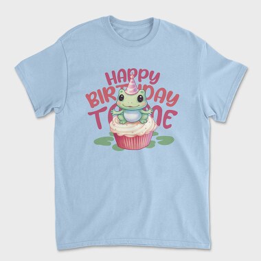 Cute Frog On Cupcake Birthday Mug, Tricou Barbati (Unisex)