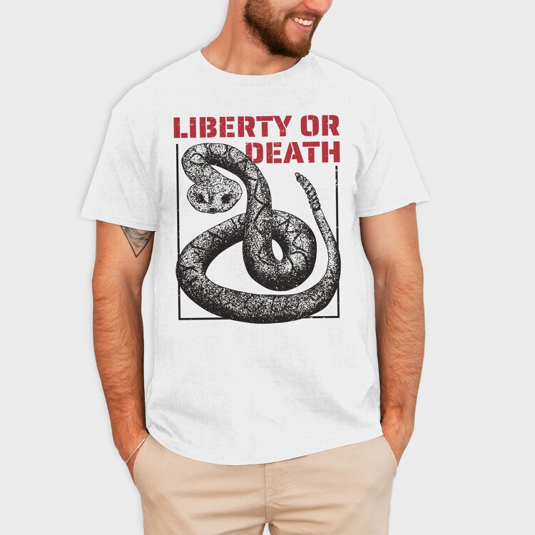 Liberty or Death Snake, Tricou Barbati (Unisex)