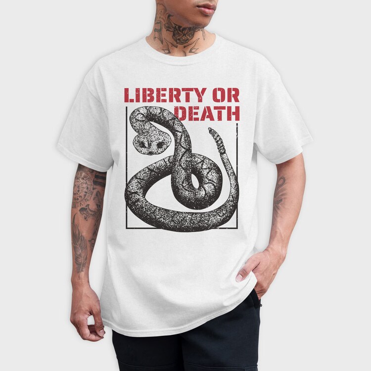 Liberty or Death Snake, Tricou Barbati (Unisex)