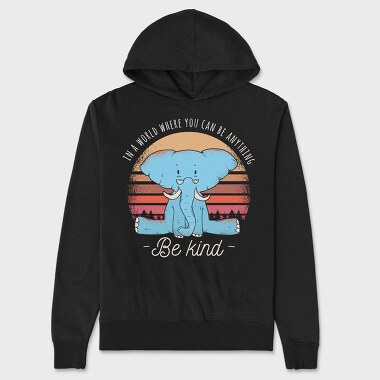 Be Kind Elephant, Hanorac Oversize Barbati (Unisex)