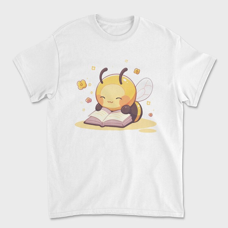 Bee Reading Cute, Tricou Barbati (Unisex)