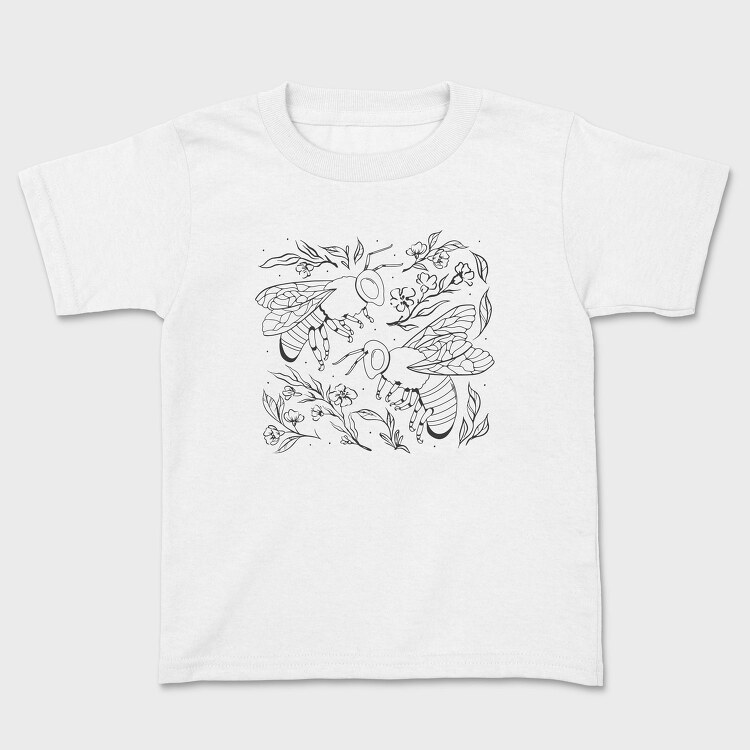 Bees And Plants Flowers, Tricou Copii