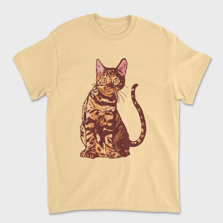 Bengal Cat Realistic, Tricou Barbati (Unisex)