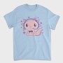 Cute Axolotl Playing Videogames Gaming, Tricou Barbati (Unisex)