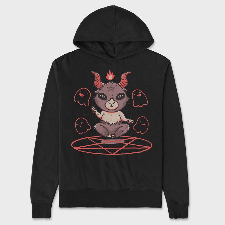 Cute Baphomet, Hanorac Oversize Barbati (Unisex)