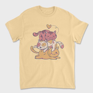 Cute Cat Pile, Tricou Barbati (Unisex)