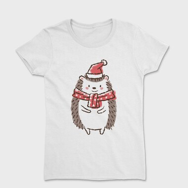 Cute Christmas Hedgehog, Tricou Femei