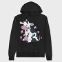 Cute Cow Eating Grass, Hanorac Oversize Barbati (Unisex)