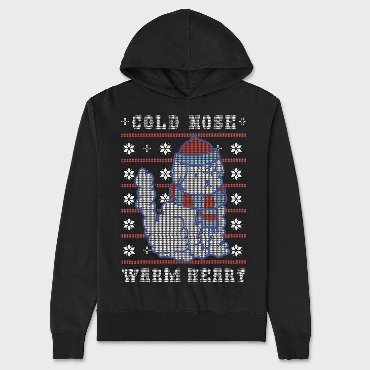 Cute Dog Christmas Ugly Sweater Winter, Hanorac Oversize Barbati (Unisex)