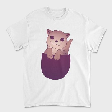Cute Otter In Pocket, Tricou Barbati (Unisex)