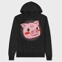 Cute Pig Piggy, Hanorac Oversize Barbati (Unisex)