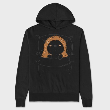 Cute Sleeping Hedgehog, Hanorac Oversize Barbati (Unisex)