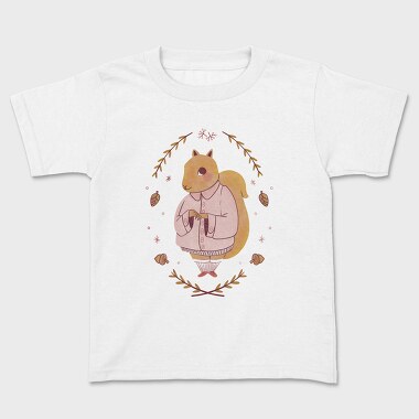 Cute Squirrel Cottagecore, Tricou Copii