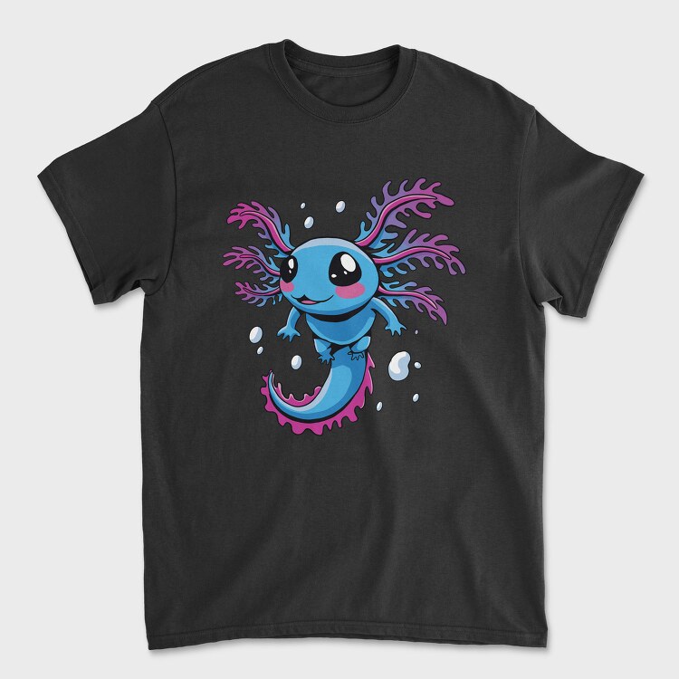 Cute Swimming Axolotl, Tricou Barbati (Unisex)