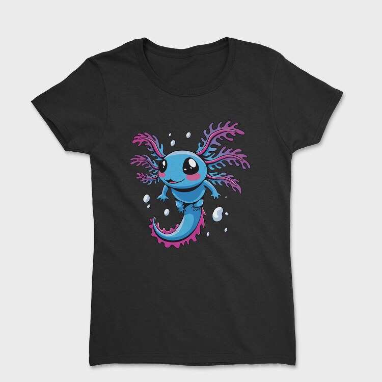 Cute Swimming Axolotl, Tricou Femei