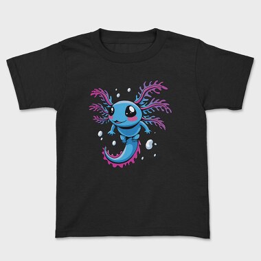 Cute Swimming Axolotl, Tricou Copii
