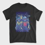 Cyberpunk Couple In City Painting Recreated, Tricou Barbati (Unisex)