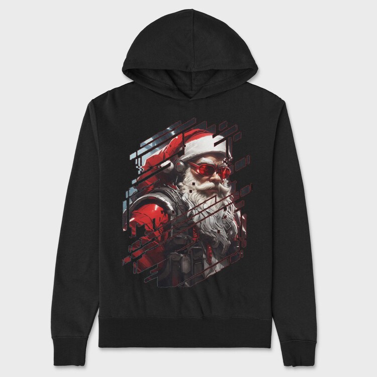 Cyberpunk Santa, Hanorac Oversize Barbati (Unisex)