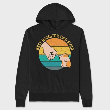 Best Hamster Dad Ever, Hanorac Oversize Barbati (Unisex)