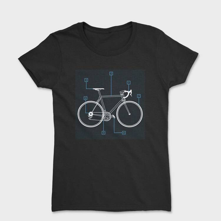 Bicycle Transport Instructions Bike, Tricou Femei
