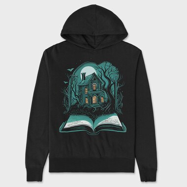 Book And Haunted House, Hanorac Oversize Barbati (Unisex)