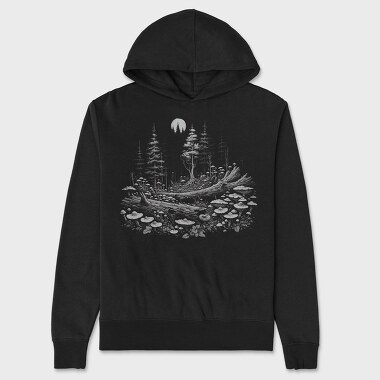 Dark Enchanted Mystical Forest, Hanorac Oversize Barbati (Unisex)