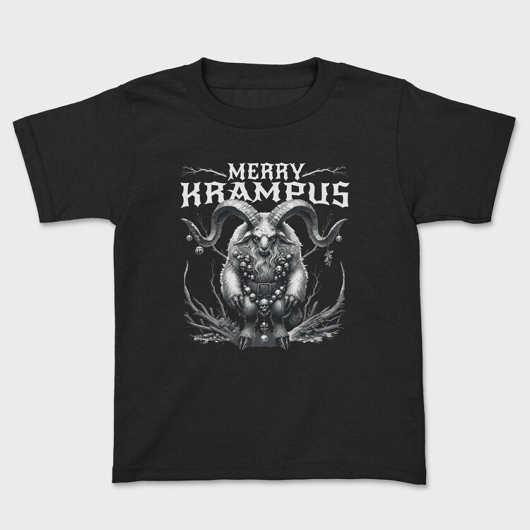 Dark Merry Krampus Portrait Trend, Tricou Copii