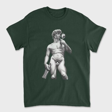 David Statue Wine Glass Realistic Michelangelo Cup Bottle, Tricou Barbati (Unisex)