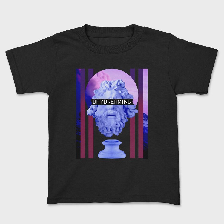 Daydreaming Statue Vaporwave Sculpture, Tricou Copii