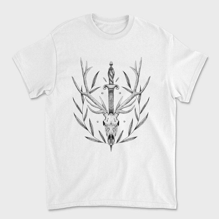 Deer Skull Sword, Tricou Barbati (Unisex)