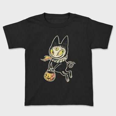 Demon Cat Illustration, Tricou Copii