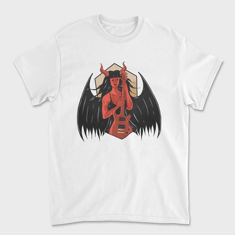 Demon With Guitar, Tricou Barbati (Unisex)