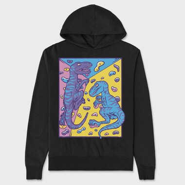 Dinosaurs Indoor Rock Climbing Velociraptor, Hanorac Oversize Barbati (Unisex)