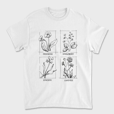 Flowers Botanical Line Tote, Tricou Barbati (Unisex)