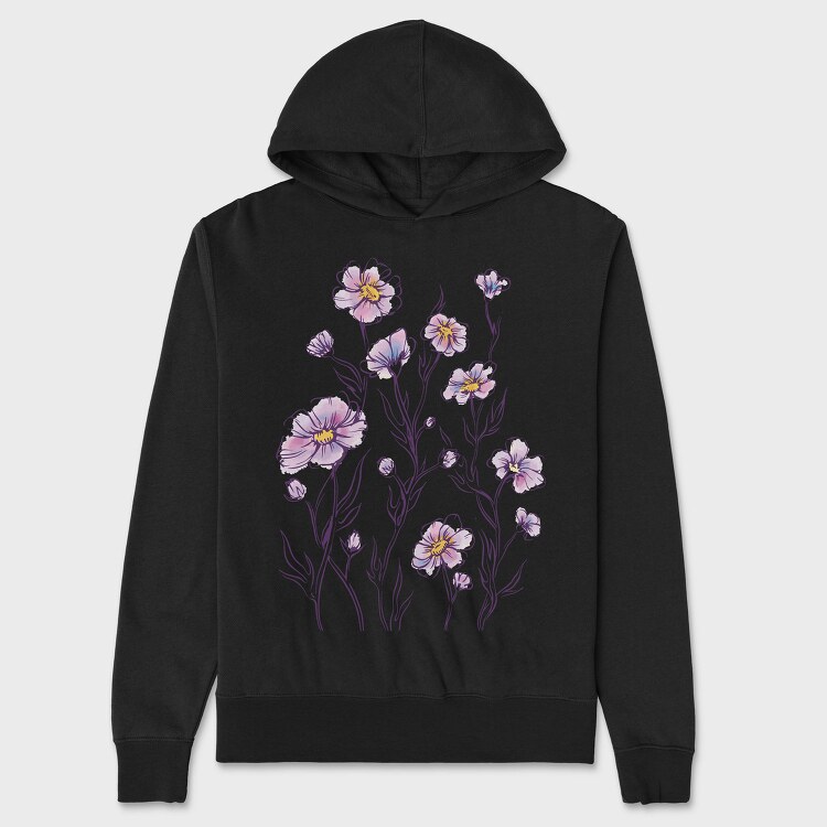 Flowers Watercolor Tote, Hanorac Oversize Barbati (Unisex)