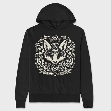 Folksy Fox Lonocut, Hanorac Oversize Barbati (Unisex)