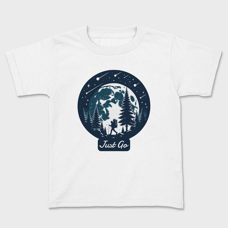Forest Night Hike Hiking Moon, Tricou Copii
