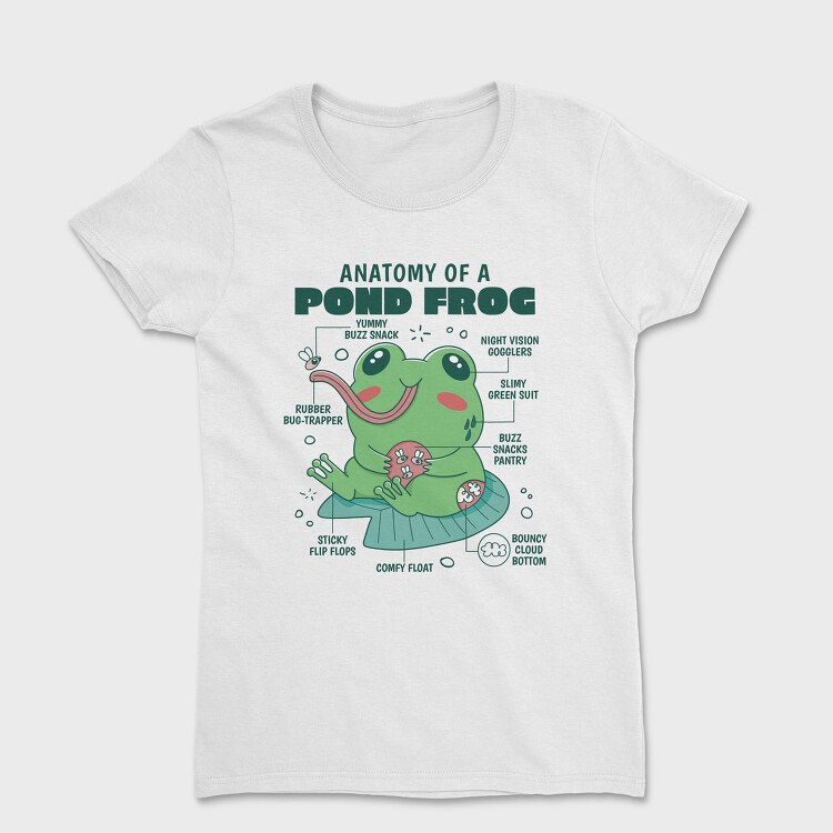 Frog Cute Anatomy, Tricou Femei