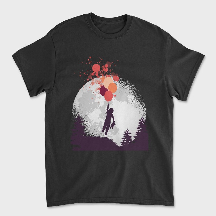 Boy And Teddy Bear Floating, Tricou Barbati (Unisex)