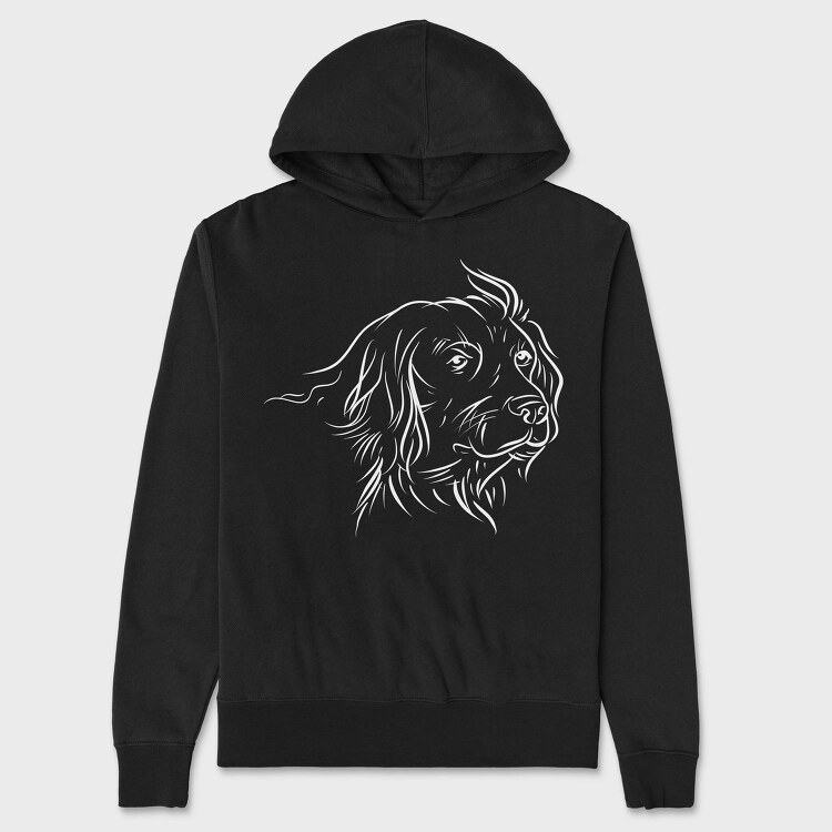 Dog German Breed Line Art Kleiner Munsterlander, Hanorac Oversize Barbati (Unisex)
