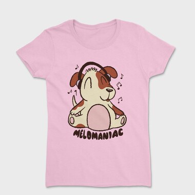 Dog With Headphones Music, Tricou Femei