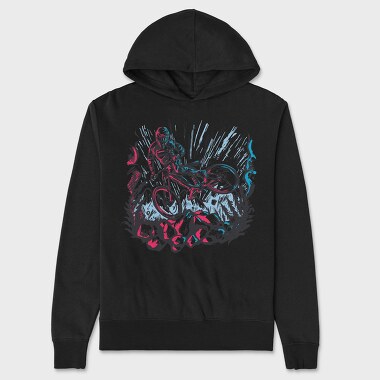 Downhill Biker Stunt, Hanorac Oversize Barbati (Unisex)