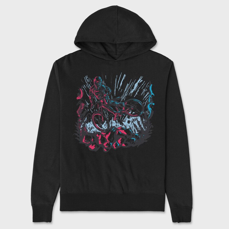 Downhill Biker Stunt, Hanorac Oversize Barbati (Unisex)