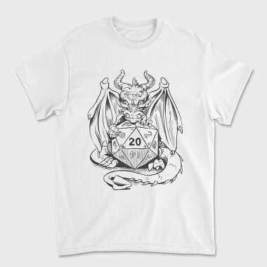 Dragon Creature With Rpg Dice Dungeons, Tricou Barbati (Unisex)
