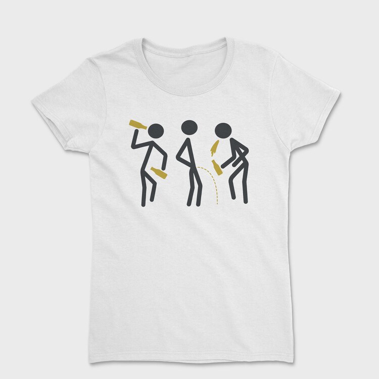Drunk Stick Figures Request, Tricou Femei