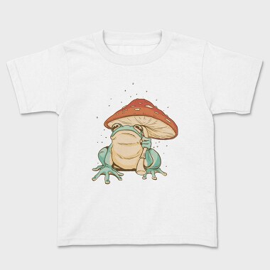 Frog Mushroom Umbrella Cottage Core, Tricou Copii