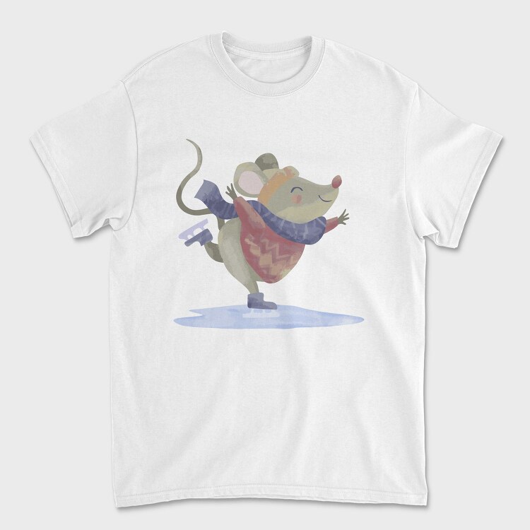 Ice Skating Mouse, Tricou Barbati (Unisex)