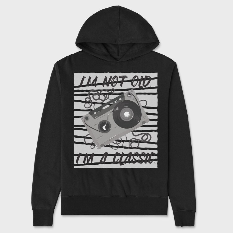 Im A Classic Cassette, Hanorac Oversize Barbati (Unisex)